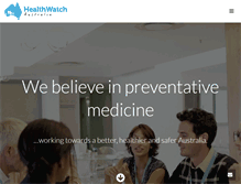 Tablet Screenshot of healthwatch.com.au